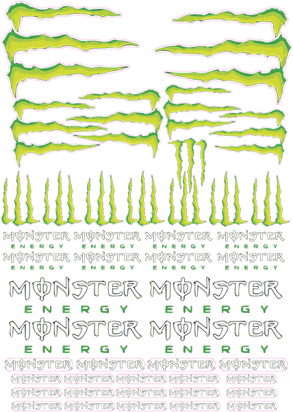 Bild von A4 Klebersatz Monster Energy